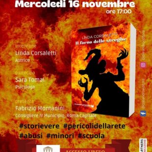 Roma: appuntamento il 16 Novembre per la presentazione del libro Il forno delle streghe di Linda Corsaletti presso la Libreria Tiburtina Incipit
